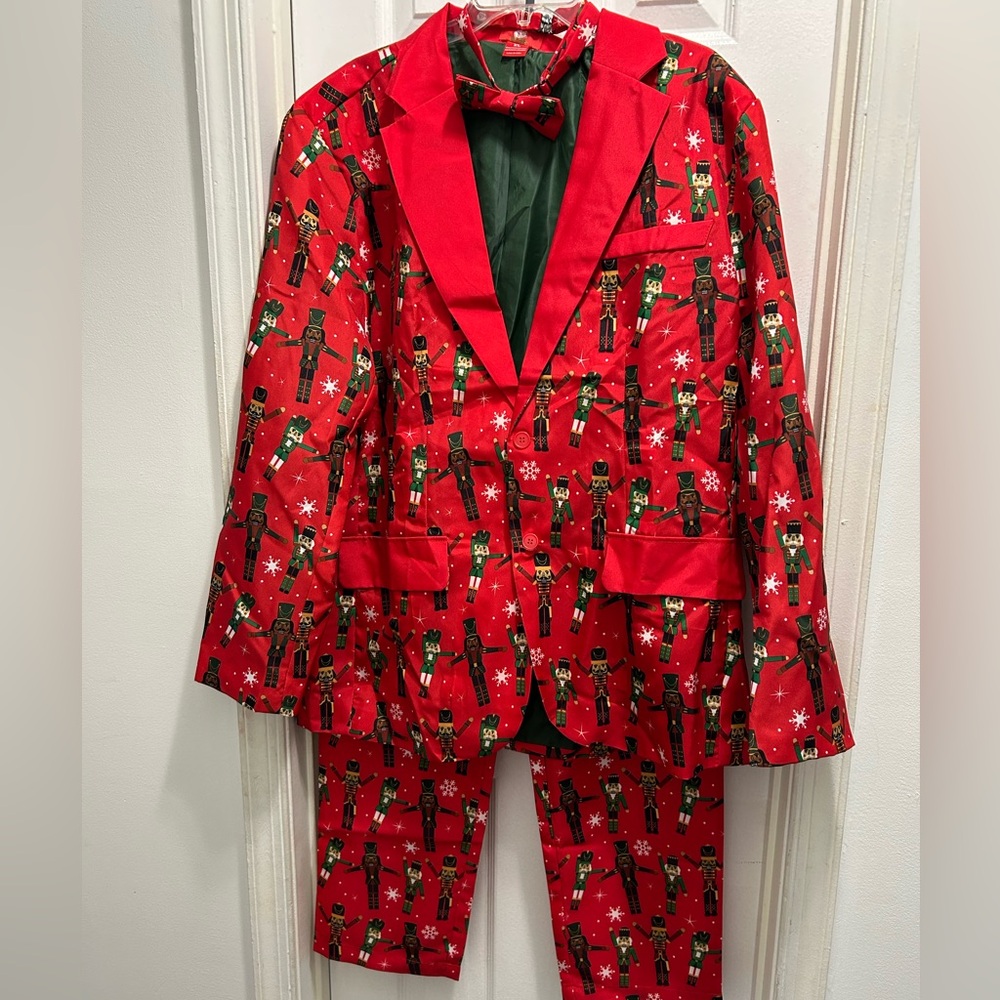 NEW - Festive Red Nutcracker Light up - 3pc. Suit - XL